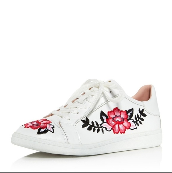 kate spade Everhart Sneakers White Napa Sheep Skin Leather Comfy 8.5m & 9.5m NIB - Picture 2 of 7